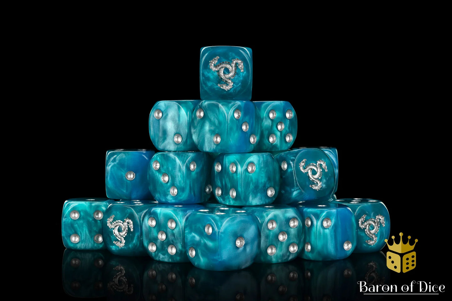 Baron of Dice Hydra – 25 runde Würfel für Sci-Fi Wargaming