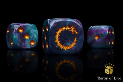 Baron of Dice Infinity Dragon – 25 runde Würfel für Sci-Fi Wargaming