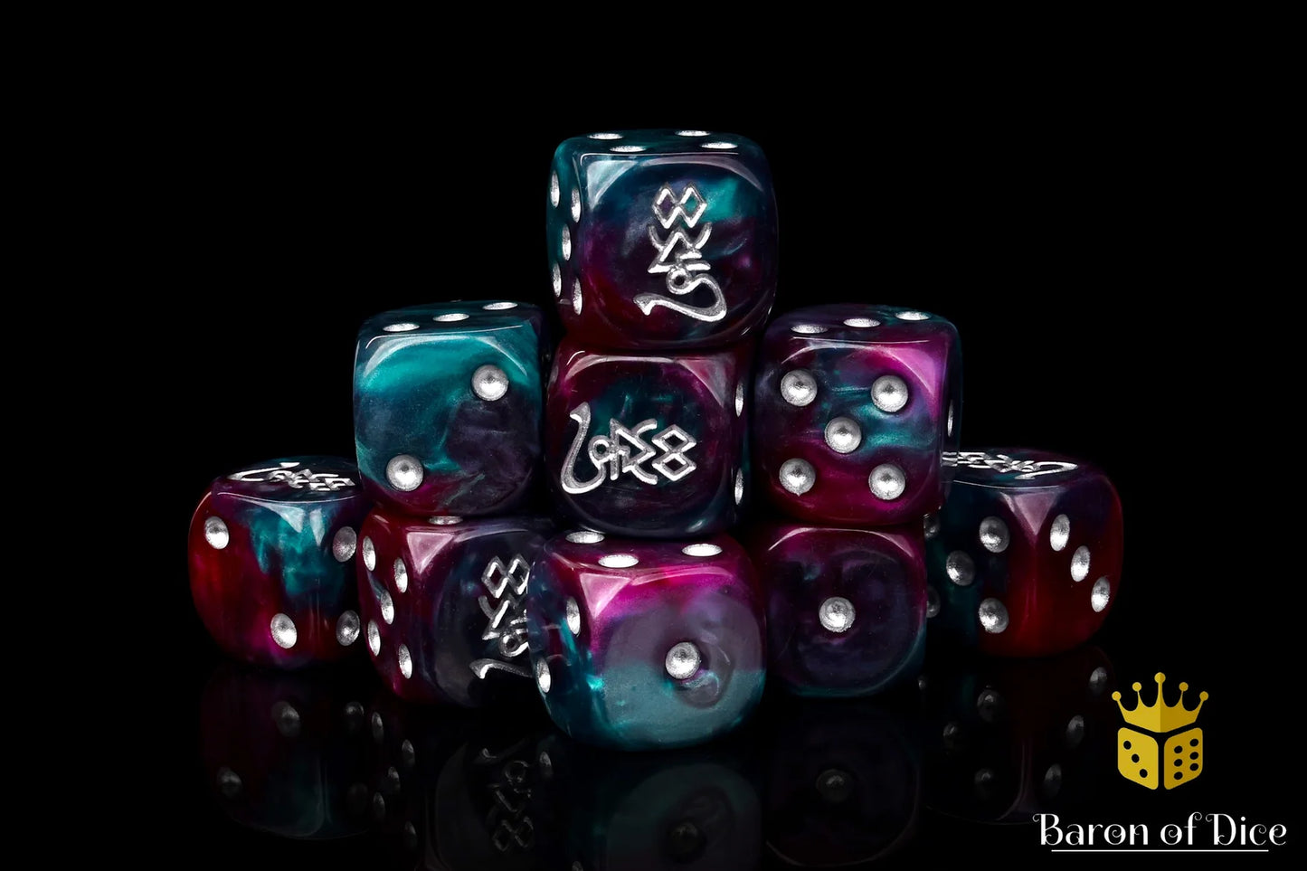 Baron of Dice Infinity Elves – 25 runde Würfel für Sci-Fi Wargaming