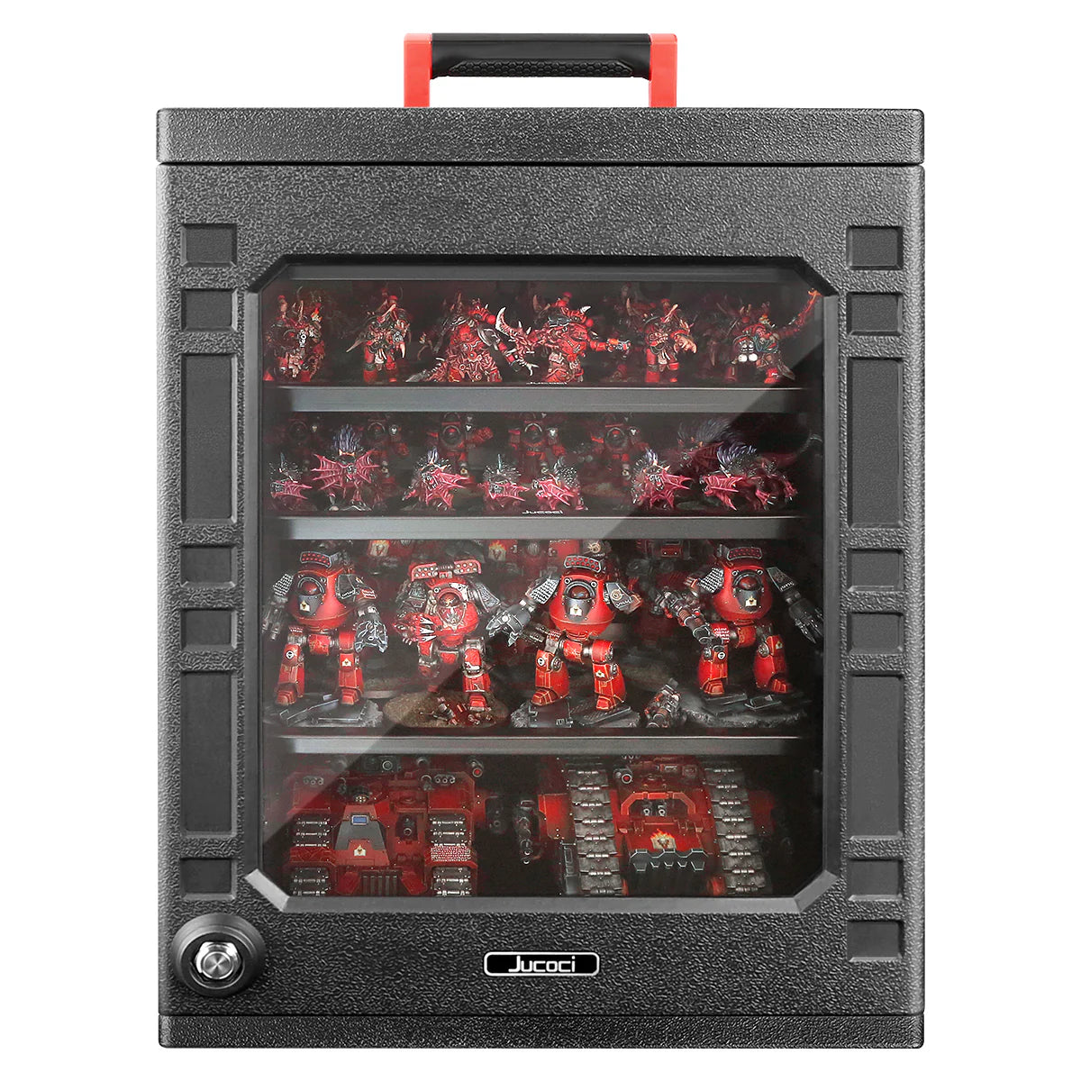 Jucoci Miniaturen Aufbewahrungskoffer Miniaturen Transportkoffer Medium LED