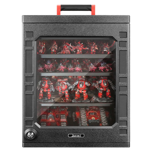 Jucoci Miniaturen Aufbewahrungskoffer Miniaturen Transportkoffer Medium LED