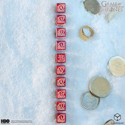 Game of Thrones. Lannister 10xD6 Dice Set.