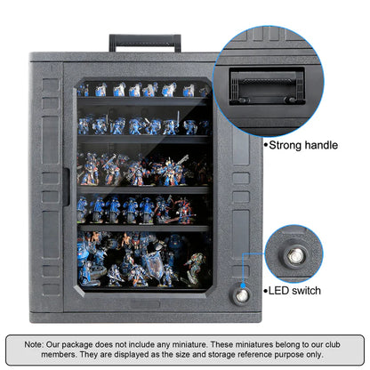 Jucoci Miniaturen Aufbewahrungskoffer Transportkoffer XL mit Licht