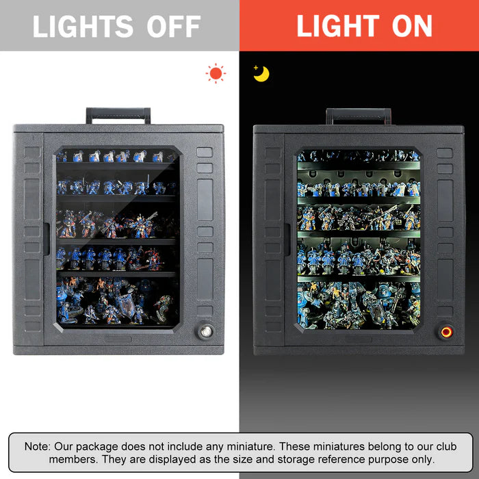 Jucoci Miniaturen Aufbewahrungskoffer Transportkoffer XL mit Licht