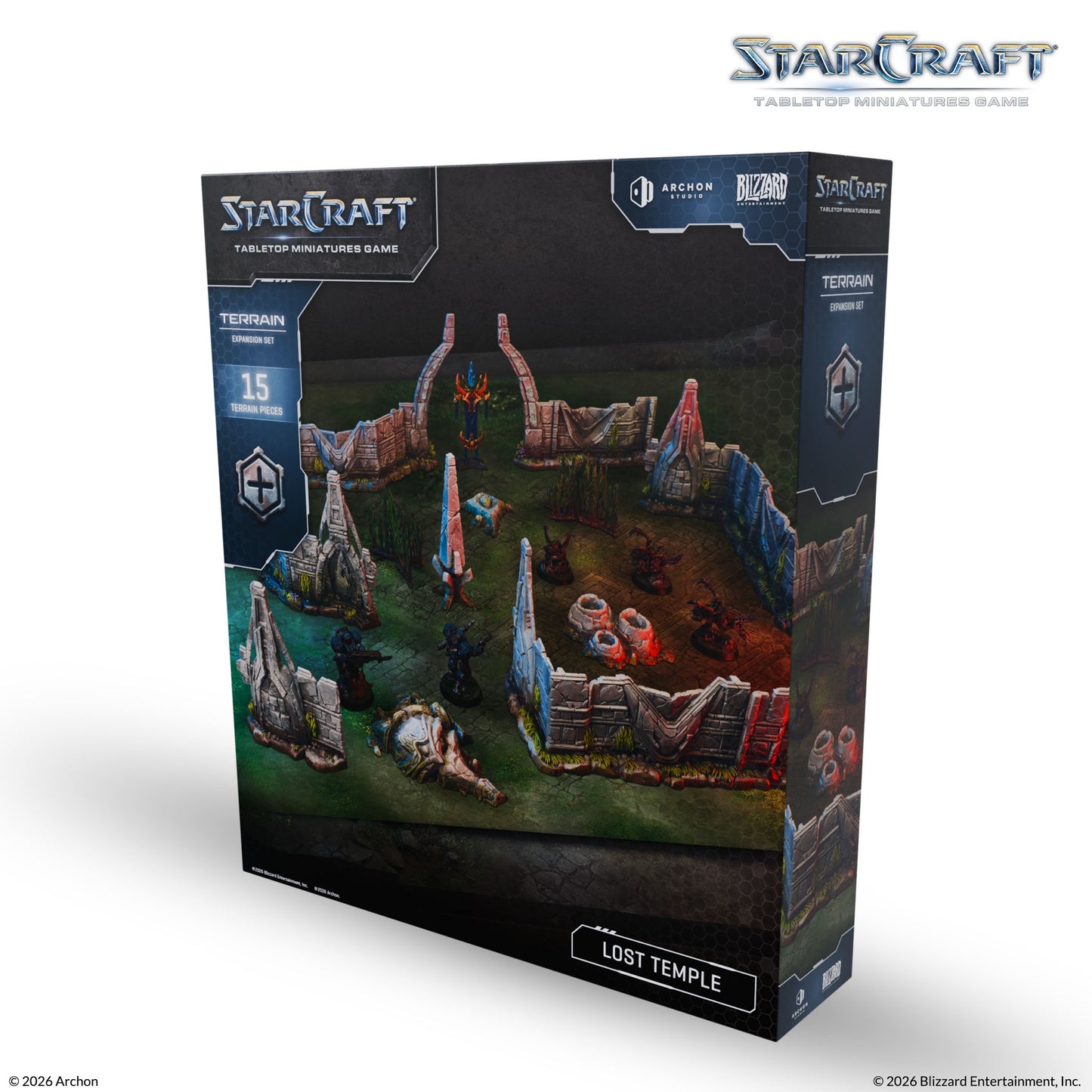 StarCraft® Lost Temple – Terrain Erweiterung | 15x Teile | TMG Brettspiel