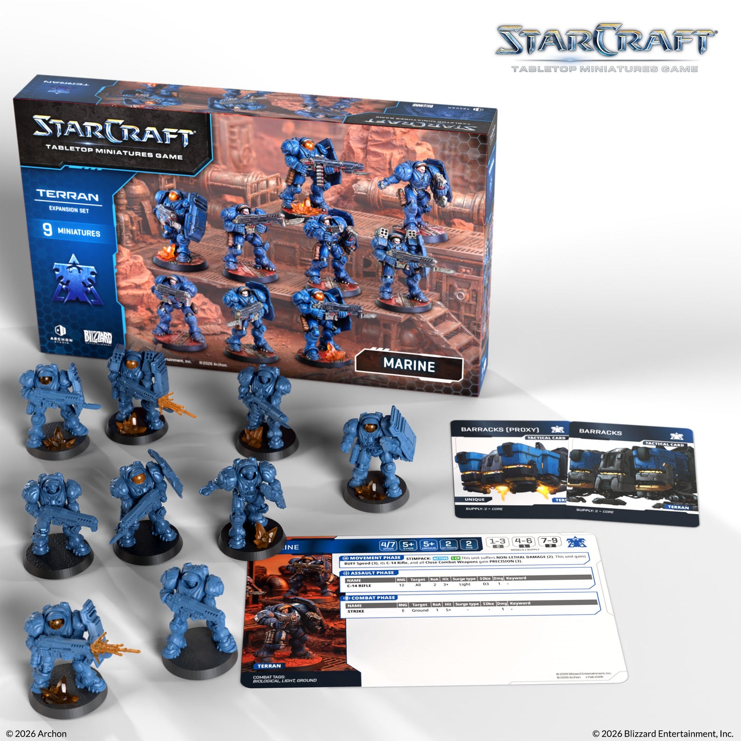 StarCraft® Marine – Terran Erweiterung | 9x Miniaturen | TMG Brettspiel