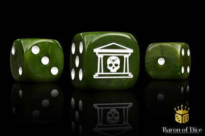 Baron of Dice Military Gate – Green – 25 runde Würfel für Sci-Fi Wargaming