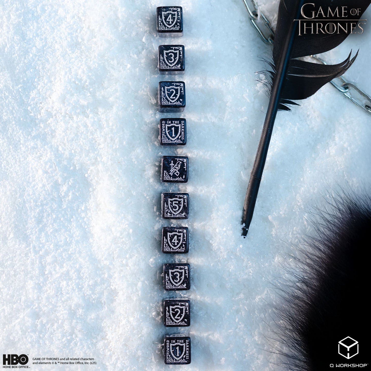 Game of Thrones. Night's Watch 10xD6 Dice Set.