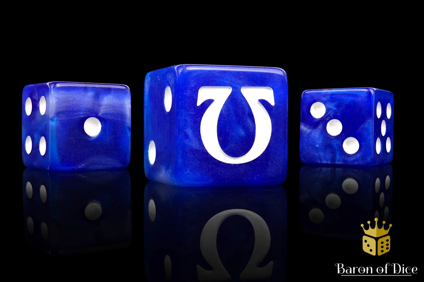 Baron of Dice Omega – White – 25 eckige Würfel für Sci-Fi Wargaming