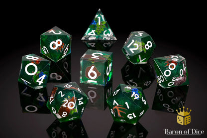 Baron of Dice The Druid | 8-Piece RPG Set | Baron's Signature Series – 8-teiliges RPG-Würfelset
