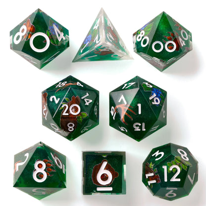 Baron of Dice The Druid | 8-Piece RPG Set | Baron's Signature Series – 8-teiliges RPG-Würfelset