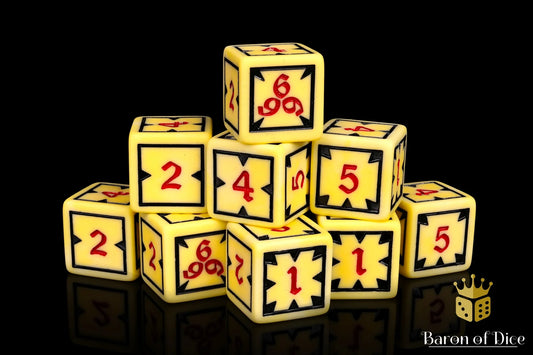 Baron of Dice Scanner's 666 – Trench Crusade Compatible Dice Set – 10 runde Würfel für Trench Crusade