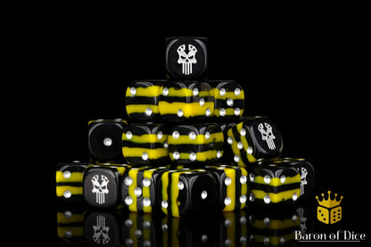 Baron of Dice Steel Renegades – 25 eckige Würfel für Sci-Fi Wargaming