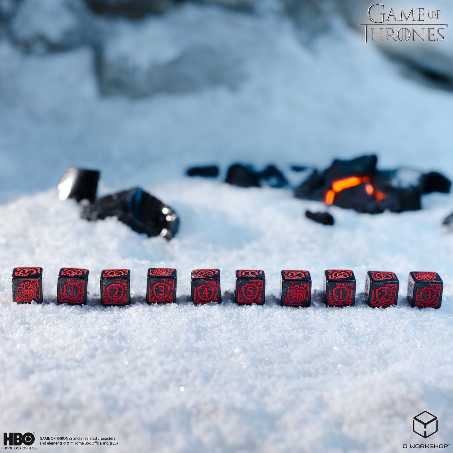 Game of Thrones. Targaryen 10xD6 Dice Set.