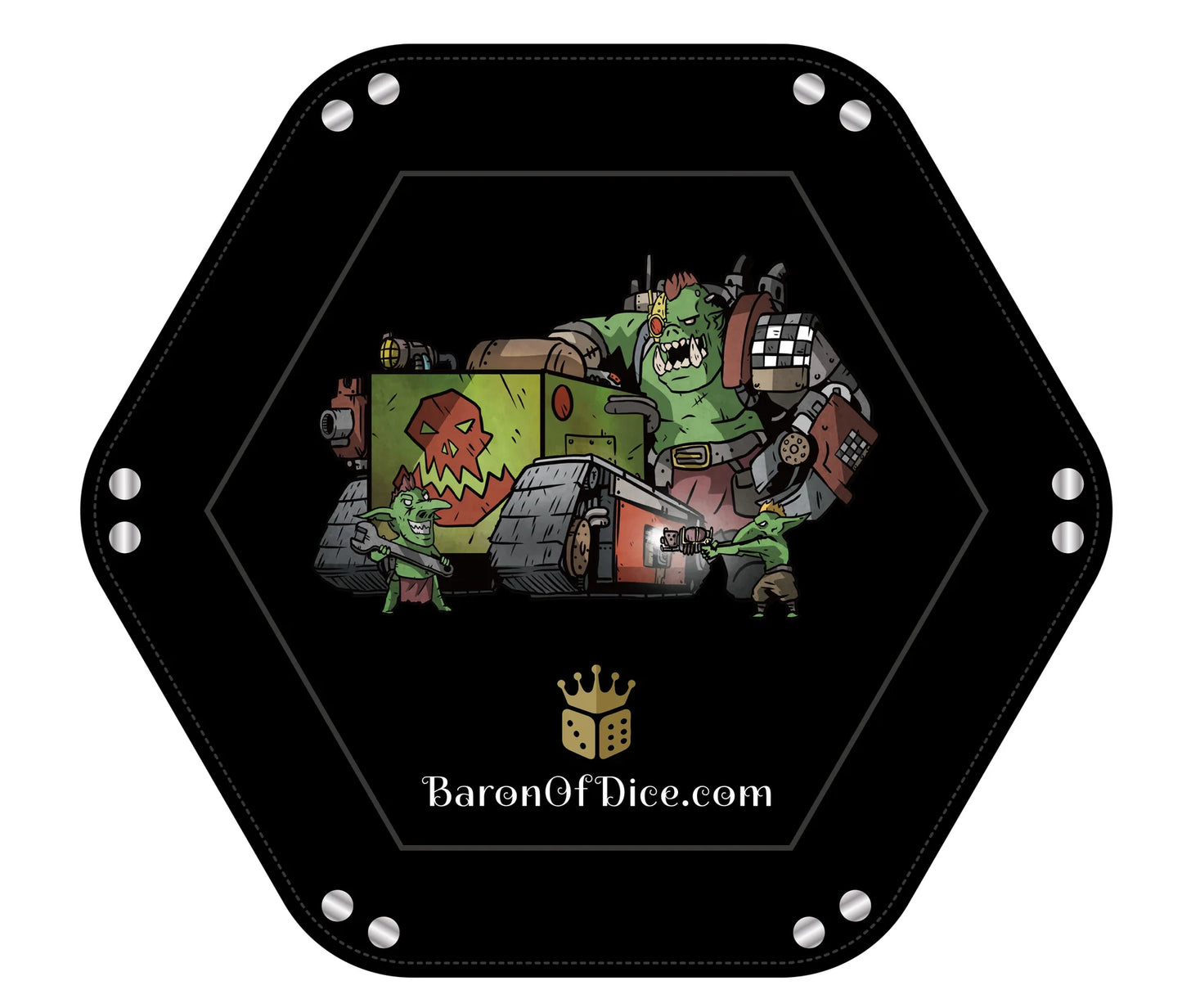 Baron of Dice Orc Tank – Würfeltablett für Sci-Fi Wargaming