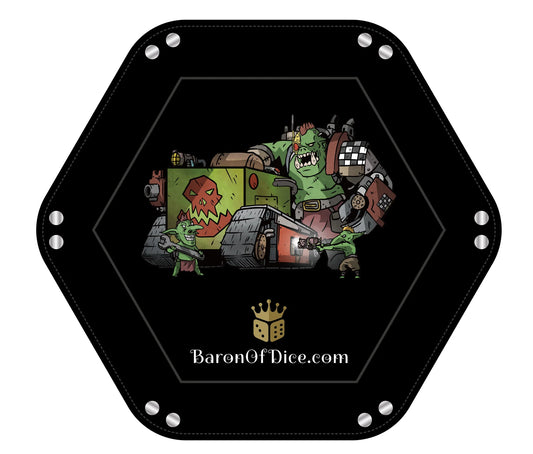 Baron of Dice Orc Tank – Würfeltablett für Sci-Fi Wargaming