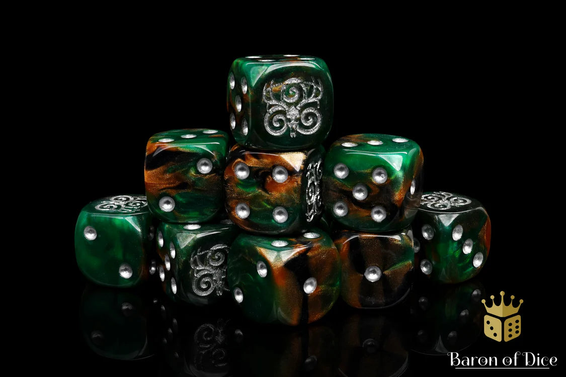 Baron of Dice Wild Hunt – Dark Forest – 25 runde Würfel für Fantasy Wargaming