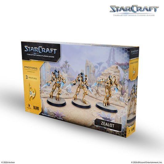 StarCraft® Zealot – Protoss Erweiterung | 3x Miniaturen | TMG Brettspiel
