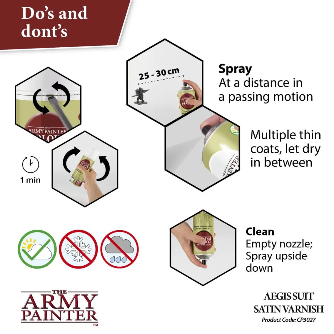 Army Painter Base Primer Satin Varnish APCP3027 Primer
