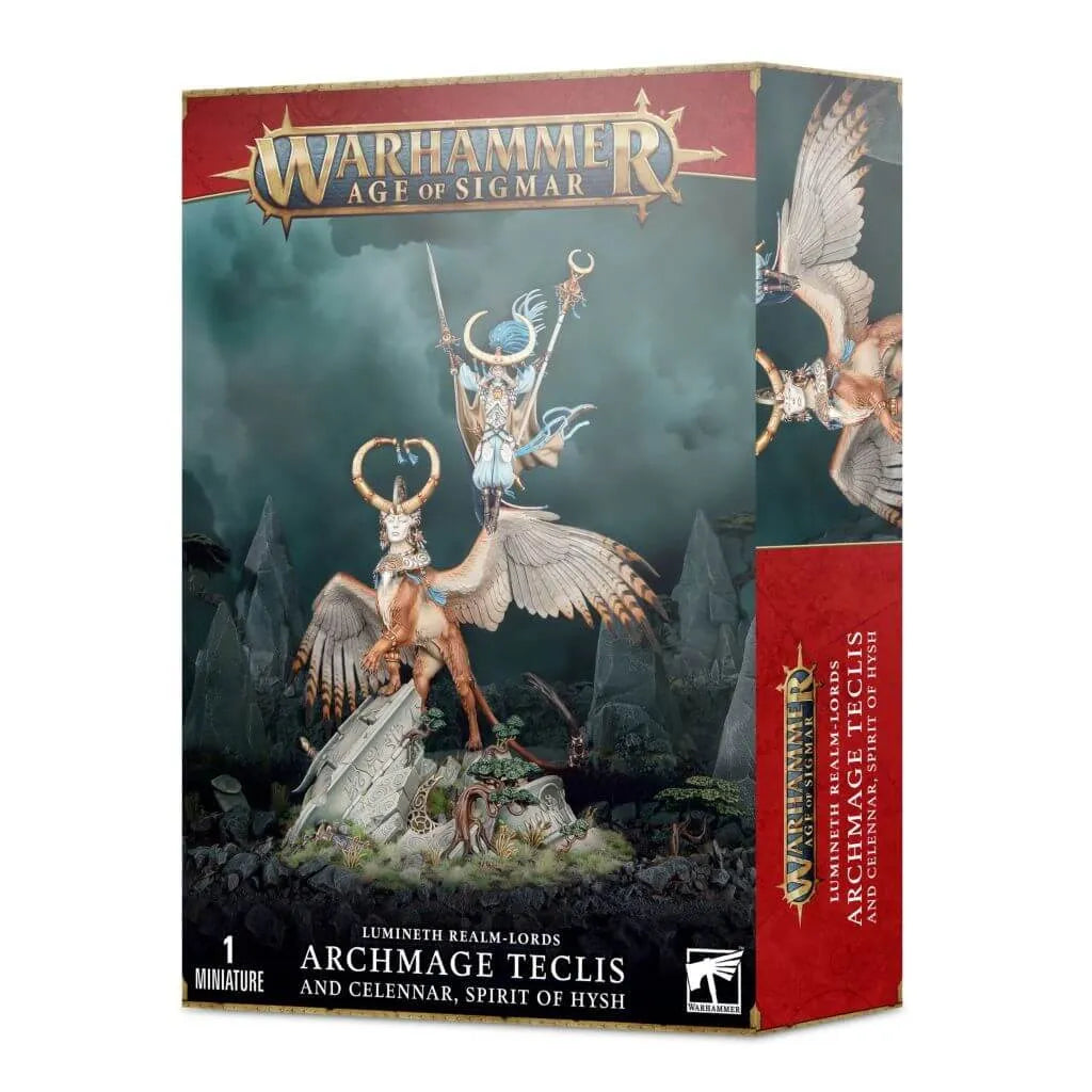 Warhammer Age of Sigmar Lumineth Realm-lords: Archmage Teclis and Celennar, Spirit of Hysh