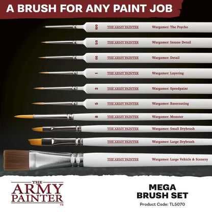 The Army Painter Mega Brush Set 2025 – 10 Modellbaupinsel