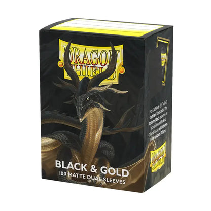 Dragon Shield Standard Dual Kartenhüllen Black & Gold Matt 100 Stück