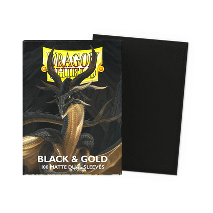 Dragon Shield Standard Dual Kartenhüllen Black & Gold Matt 100 Stück