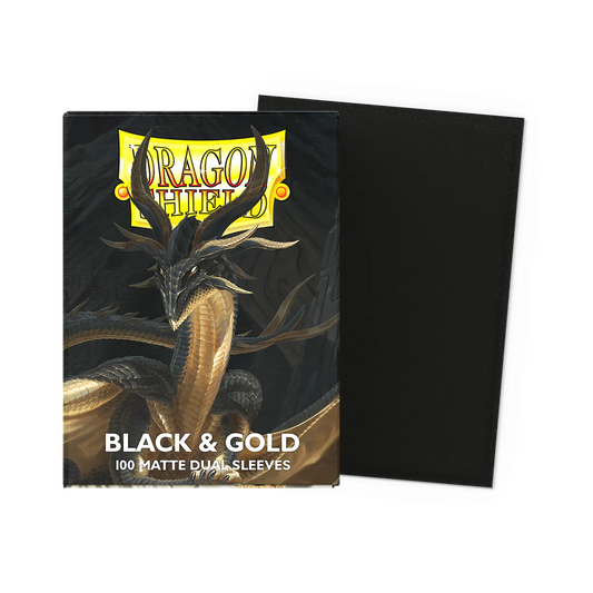 Dragon Shield Standard Dual Kartenhüllen Black & Gold Matt 100 Stück