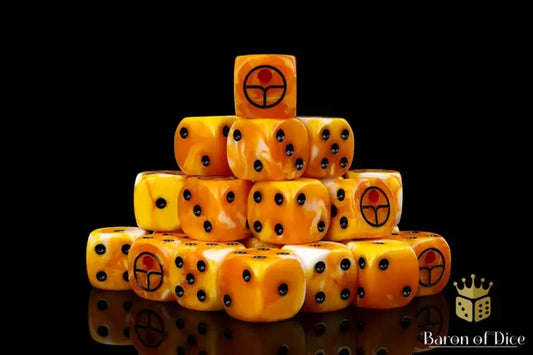 Baron of Dice Universal Peace – Ochre – 25 runde Würfel für Sci-Fi Wargaming