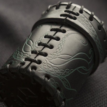 Call of Cthulhu Black & green-golden Leather Dice Cup