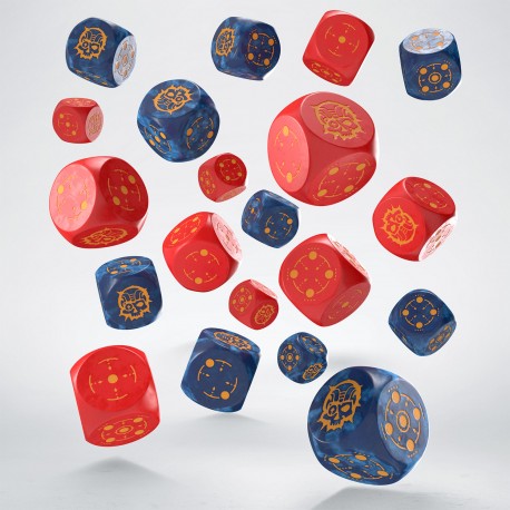 Crosshairs Compact D6: Cobalt&Red Würfel Dice