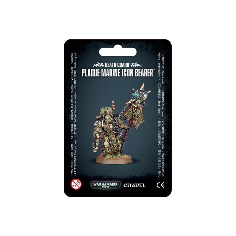 Warhammer 40k Death Guard Plague Marine Icon Bearer Seuchenmarine Figur CSM