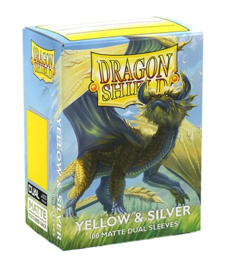 Dragon Shield Standardgröße Matte Dual Sleeves Yellow & Silver 100er