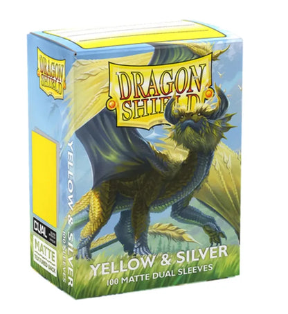 Dragon Shield Standardgröße Matte Dual Sleeves Yellow & Silver 100er