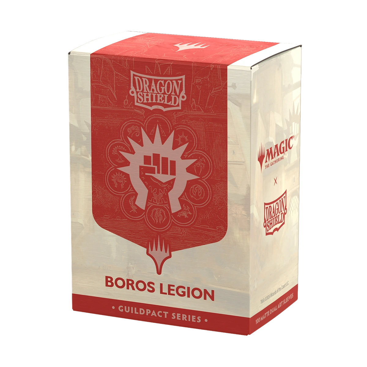 Dragon Shield – MtG The Guildpact series: Boros Legion Matte Dual Art Sleeves (100 Kartenhüllen)