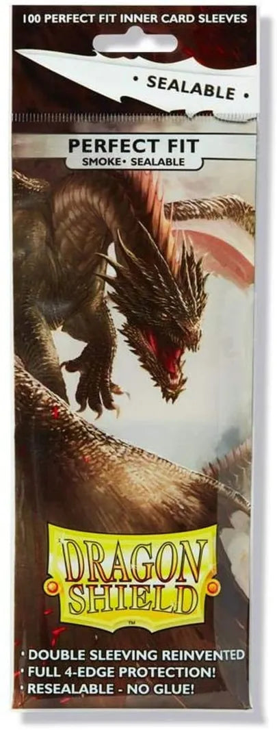 Dragon Shield Standard Perfect Fit Sealable Sleeves Smoke 100er