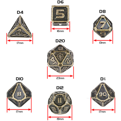 ENHANCE RPG Metal Dice Set (7-teilig)