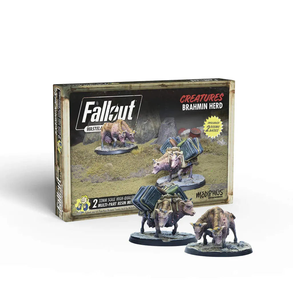 Fallout Miniatures: Brahmin Herd Creatures Resin Wasteland Warfare