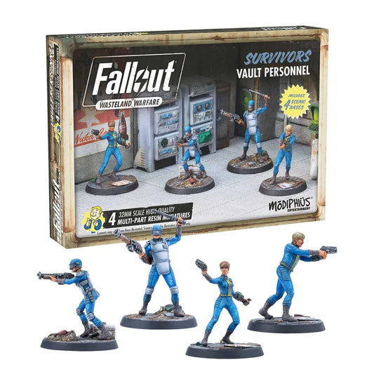 Fallout Miniatures: Vault Personnel Survivors Resin Wasteland Warfare