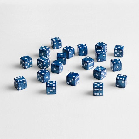 Full Pack of D6s: Cobalt&White
