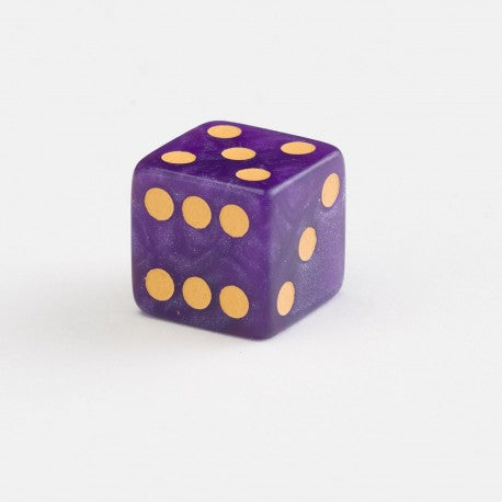 Full Pack of D6s: Shimmering Purple & Gold