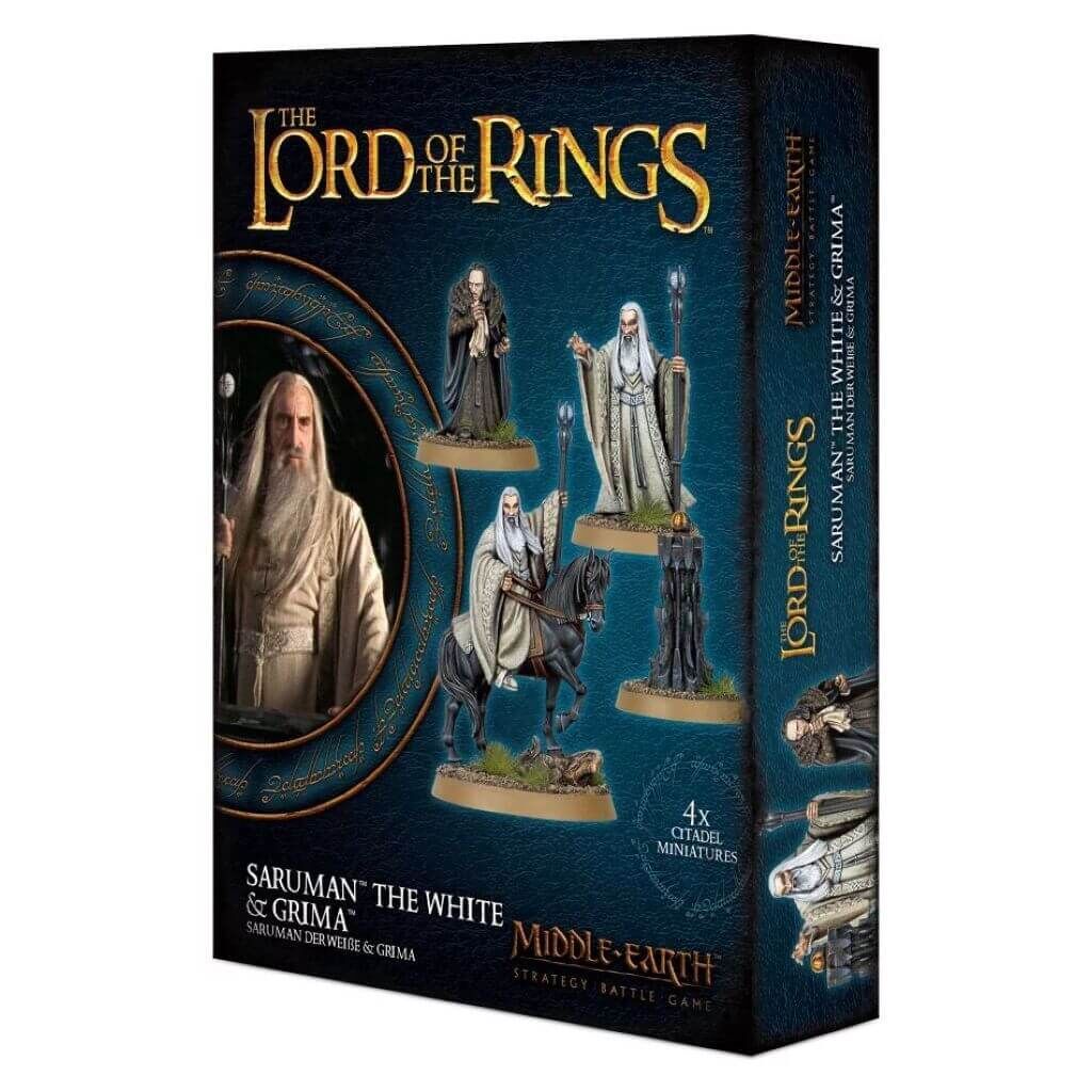 Saruman der Weiße & Grima MESBG Herr der Ringe Isengard Miniatur