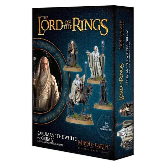 Saruman der Weiße & Grima MESBG Herr der Ringe Isengard Miniatur
