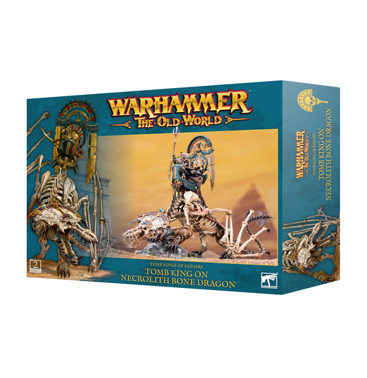 Warhammer Old World Tomb King on Necrolith Bone Dragon – Hero Model