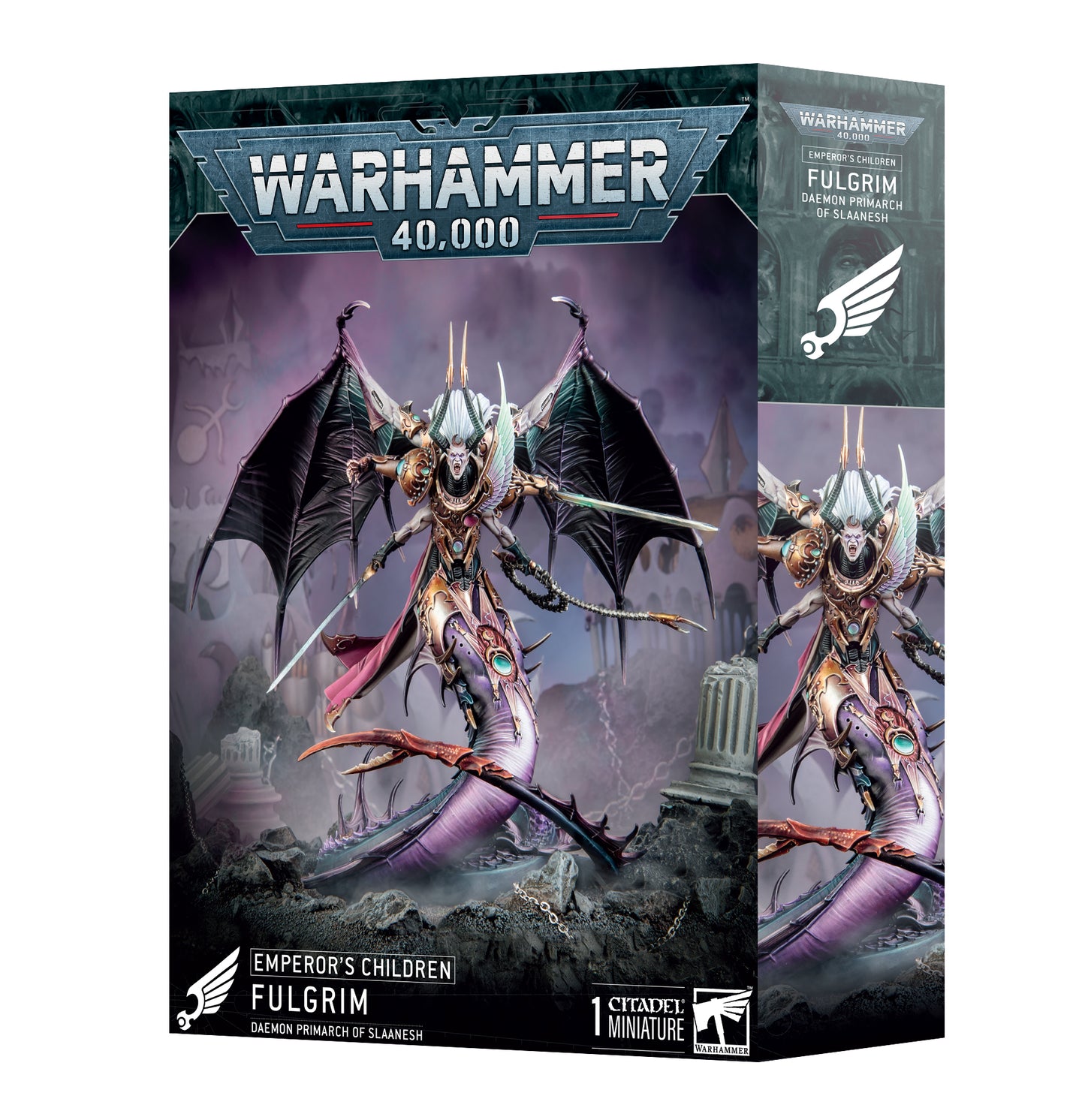Warhammer 40k Fulgrim Daemon Primarch Slaanesh Chaos Space Marine Modell