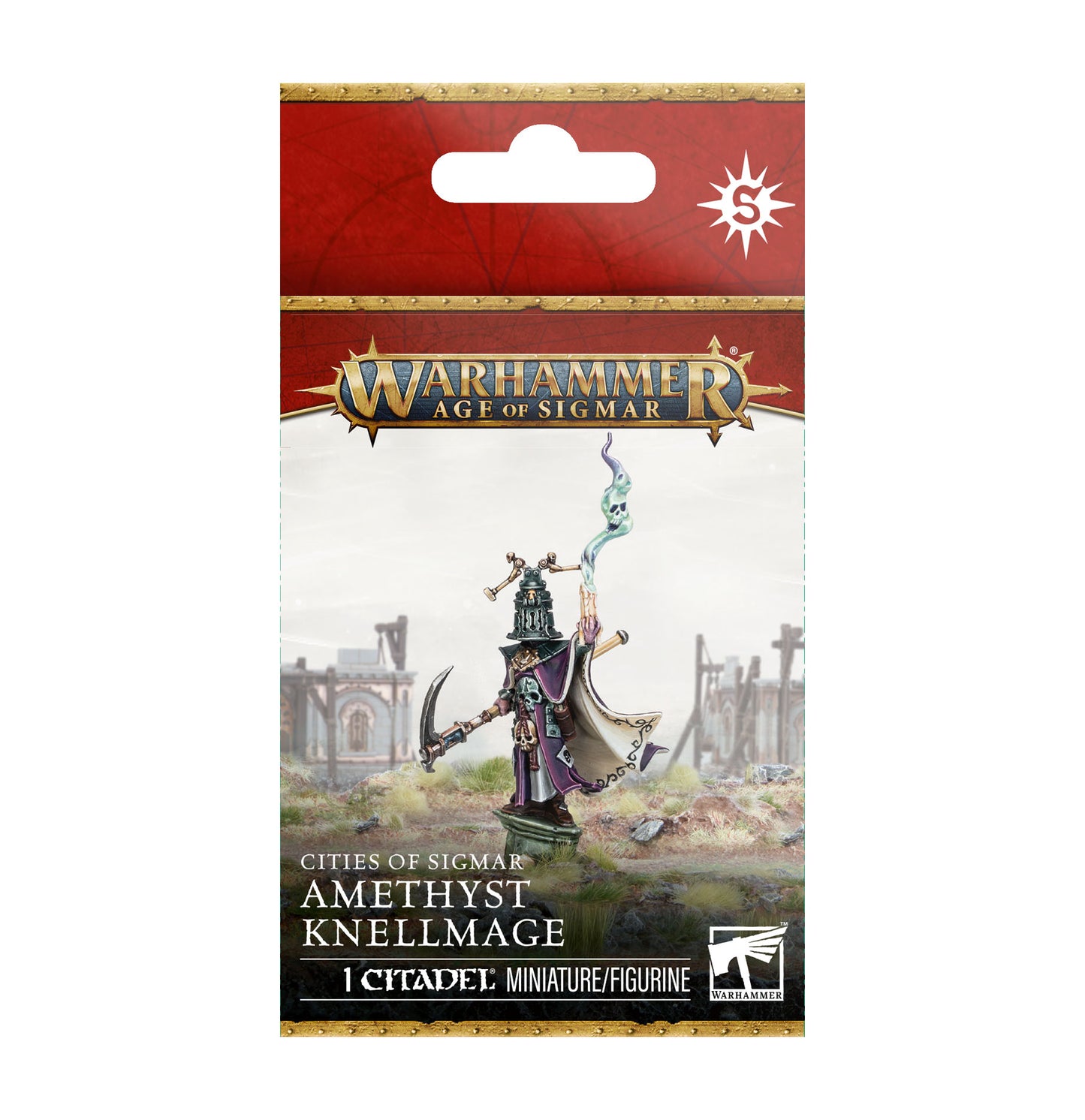 Warhammer Age of Sigmar Cities of Sigmar: Amethyst Knellmage – Hero Miniature