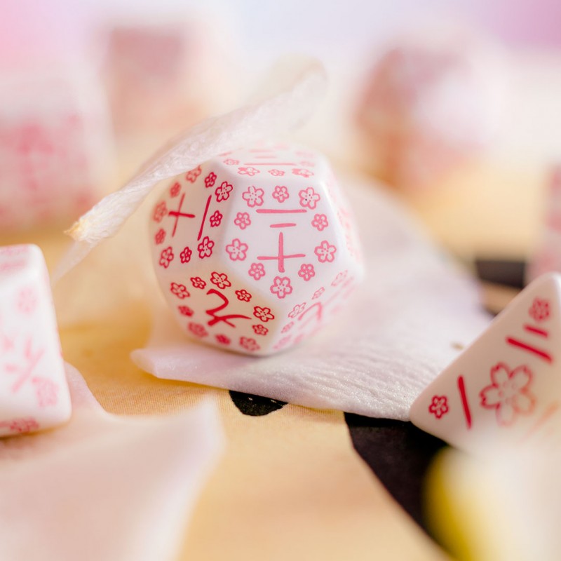 Japanese Dice Set: Cherry Blossoms Petals