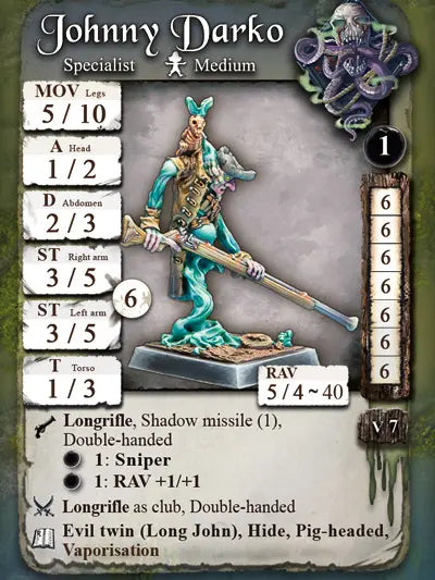 Freebooter Miniatures Johnny Darko Neu SCH 039