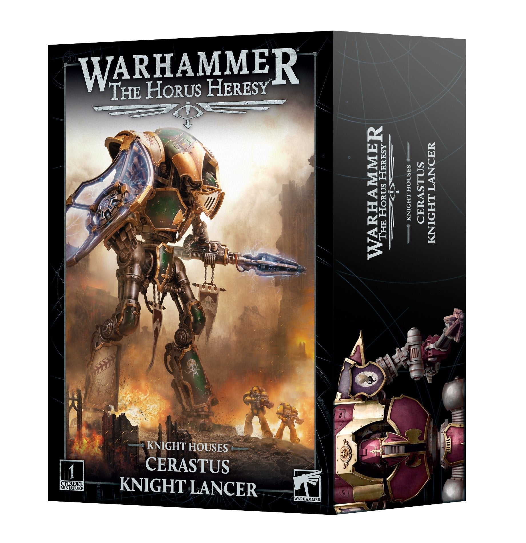 Knight Houses: Cerastus Knight Lancer – Hochgewachsener Kampfroboter mit Lanze für Warhammer The Horus Heresy