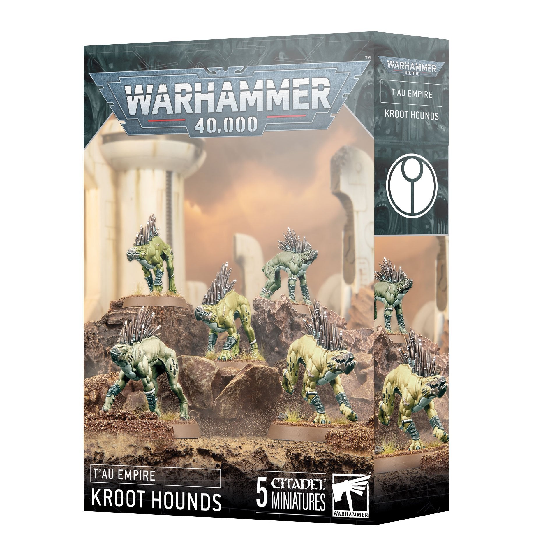 Miniatur der Kroot-Hunde aus Warhammer